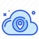 cloud, map, gps, location