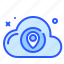 cloud, map, gps, location 