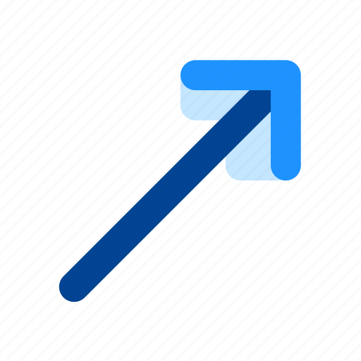 Arrow, narrow, top, right, diagonal, long, up icon - Download on Iconfinder