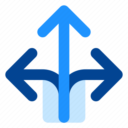 Crossroad, arrow, direction, left, right, straight icon - Download on Iconfinder
