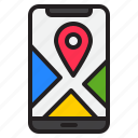 smartphone, navigator, gps, direction, navigation