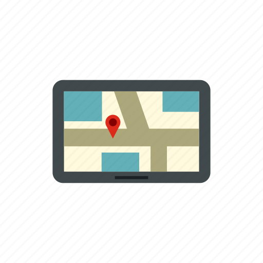 Area, direction, map, navigator, pin, road, tablet icon - Download on Iconfinder