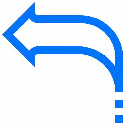 Arrow, bend, curve, left, navigation, turn, upward icon - Download on Iconfinder
