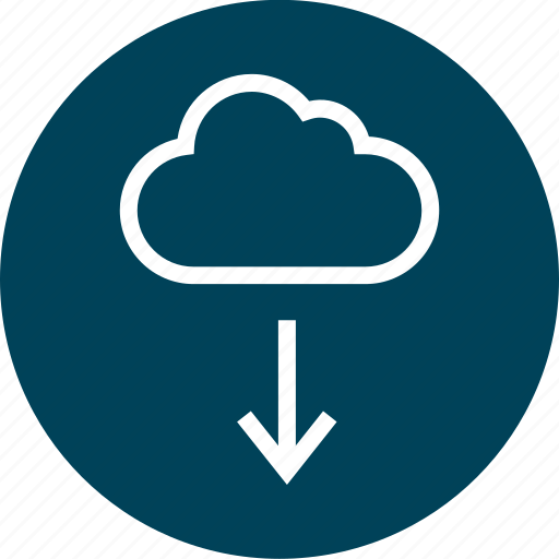 Cloud, dowanlod, down, point icon - Download on Iconfinder