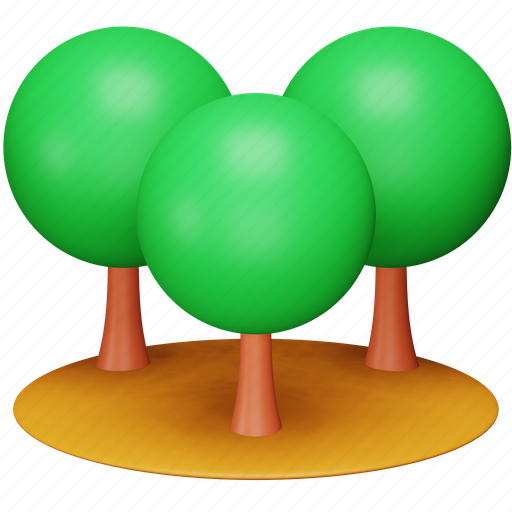 Forest, navigation, ecology, garden, plant, tree, nature 3D illustration - Download on Iconfinder