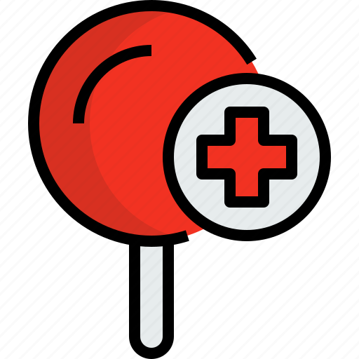 Direction, hospital, navigator, pin, position, route, way icon - Download on Iconfinder