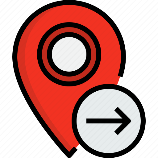 Arrow, direction, navigator, placeholder, position, route, way icon - Download on Iconfinder