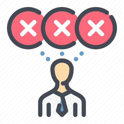 Answer, denied, man, negative, person, rejection, result icon - Download on Iconfinder