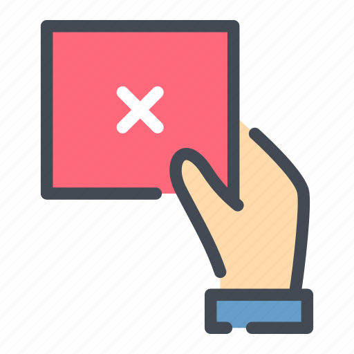 Answer, denied, hand, hold, negative, rejection, result icon - Download on Iconfinder