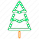 christmas, tree, neon, sign, christmas tree, pine tree
