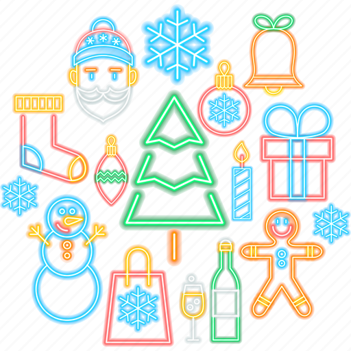 Christmas, neon, concept, new year, holiday, winter, xmas icon - Download on Iconfinder
