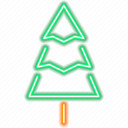 Christmas, tree, neon, sign, christmas tree, pine tree icon - Download on Iconfinder