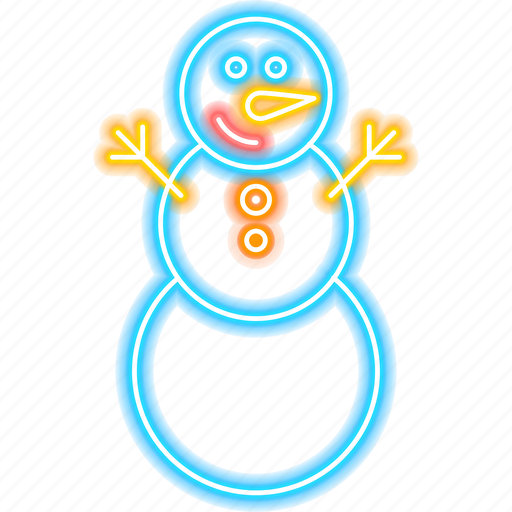 Snowman, neon, sign, christmas, winter, snow, xmas icon - Download on Iconfinder