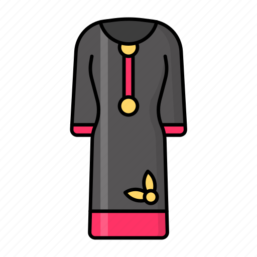 Kurta, suruwal, dress, lady, traditional, folk, costume icon - Download on Iconfinder