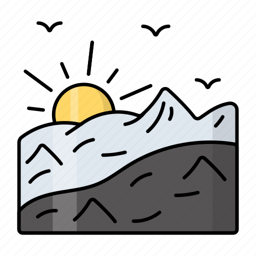 Summit, landmark, himalaya, mount everest, largest, mountain, sun icon - Download on Iconfinder