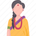 nepali, woman, traditional, costume, asian