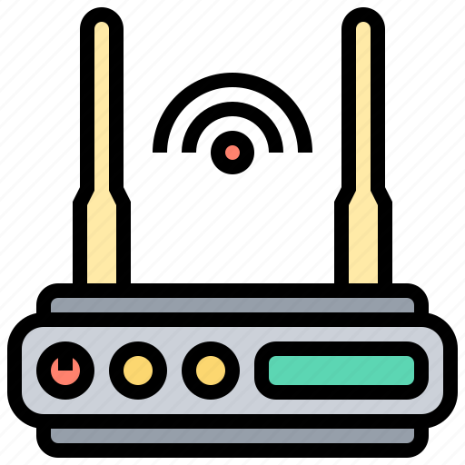 Internet, modem, router, signal, wireless icon - Download on Iconfinder