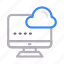 cloud, database, online, screen, server 
