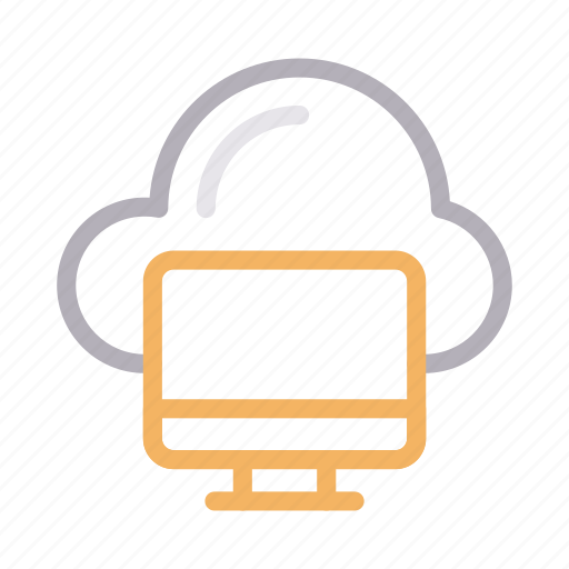 Cloud, lcd, screen, server, storage icon - Download on Iconfinder