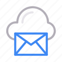 cloud, inbox, message, online, storage
