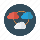 cloud, database, hosting, link, shared, socialmedia, weather