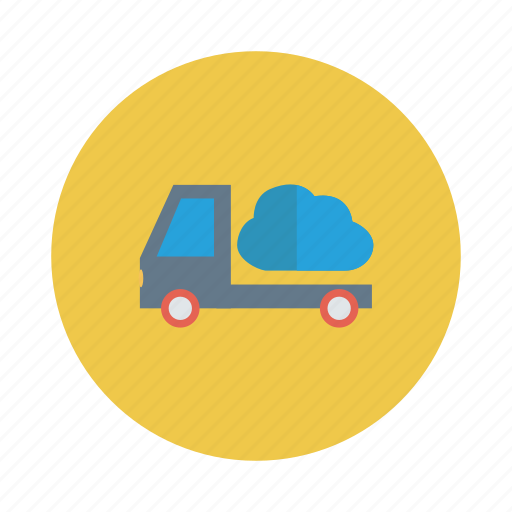 Cloud, delivery, server, transport, truck, van, vehicle icon - Download on Iconfinder