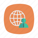 avatars, business, client, global, globe, network, user 
