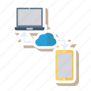 cloud, computer, connect, database, link, mobile, weather