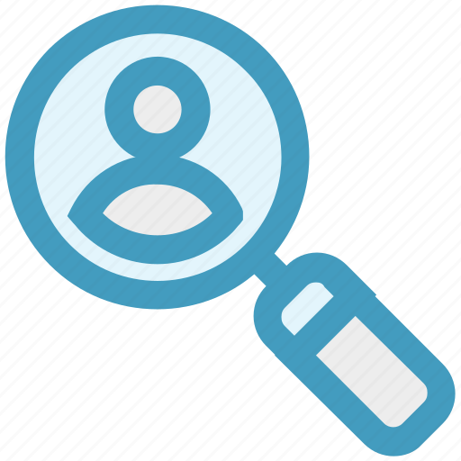 Find, magnifier on user, magnifying, search for user, search user, user icon - Download on Iconfinder