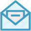 e-mail, envelope, letter, mail, message, paper, post 