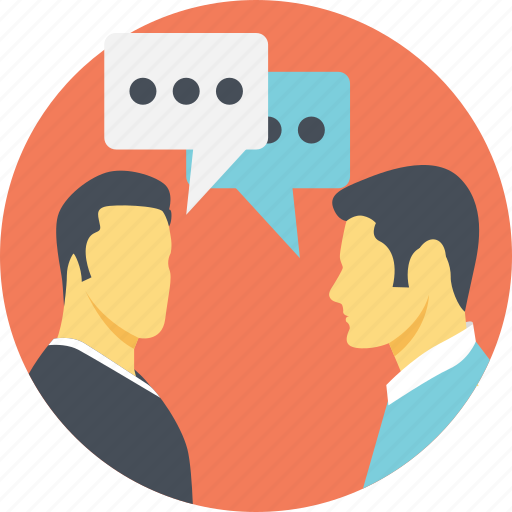 Communication, conversation, dialogue between two people, discussion, people talking, speech bubbles icon - Download on Iconfinder