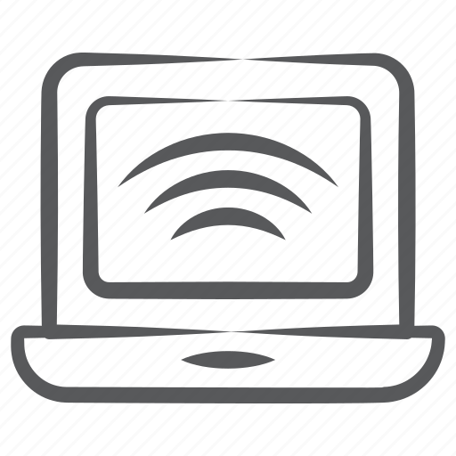 Internet connection, laptop connectivity, laptop wifi, wireless connection, wireless network icon - Download on Iconfinder