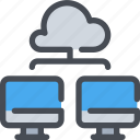 cloud, computer, connect, database, network 
