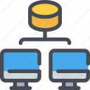 computer, connect, database, document, file, folder, network 