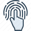 biometric, finger, identity, print