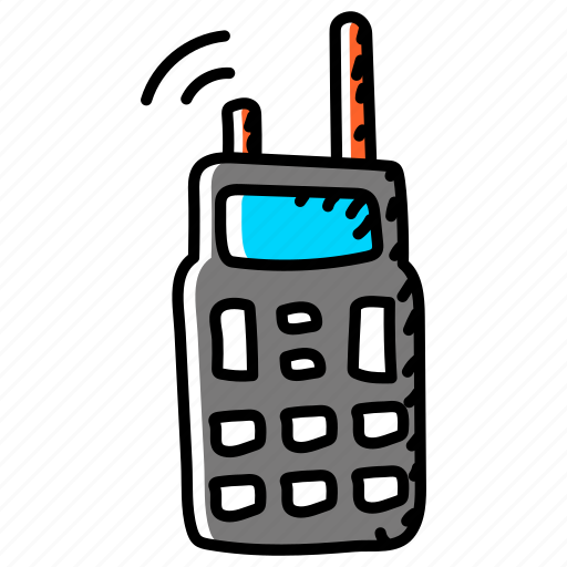Police walkie talkie, communication device, walkie talkie, police phone, portable mobile icon - Download on Iconfinder