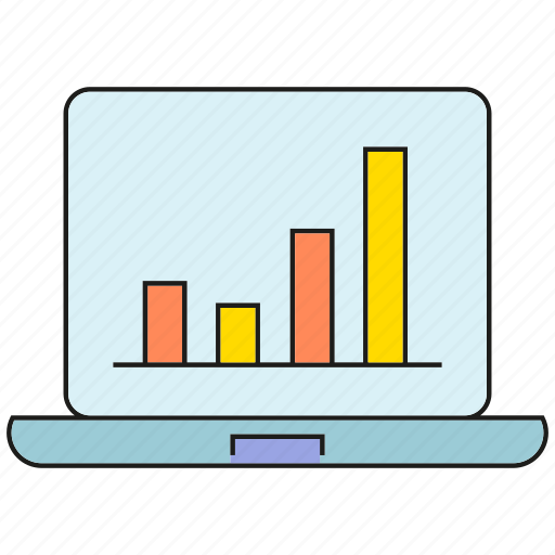 Analytics, chart, graph, laptop, stats icon - Download on Iconfinder