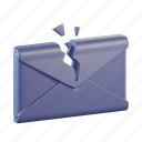 email, mail, envelope, broken, letter, torn 