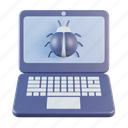 laptop, bug, virus, security, computer, malware 