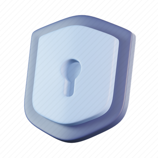 Shield, protection, keyhole, safety, antivirus, secure 3D illustration - Download on Iconfinder