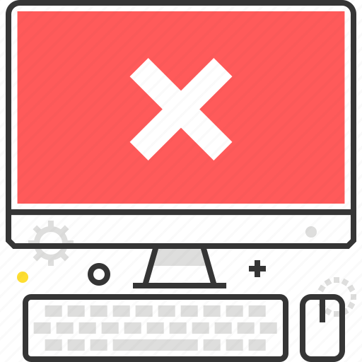 Computer, cross, desktop, error, problem, red icon - Download on Iconfinder