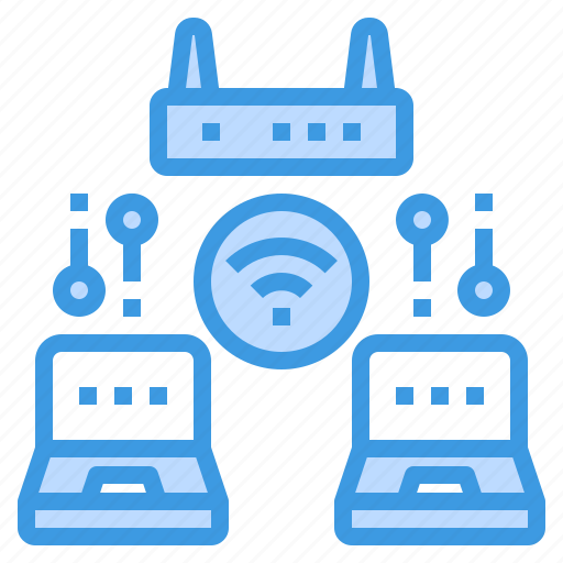 Internet, laptop, network, router, wifi icon - Download on Iconfinder
