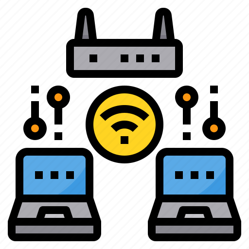 Internet, laptop, network, router, wifi icon - Download on Iconfinder