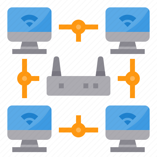 Computer, connection, network, router icon - Download on Iconfinder