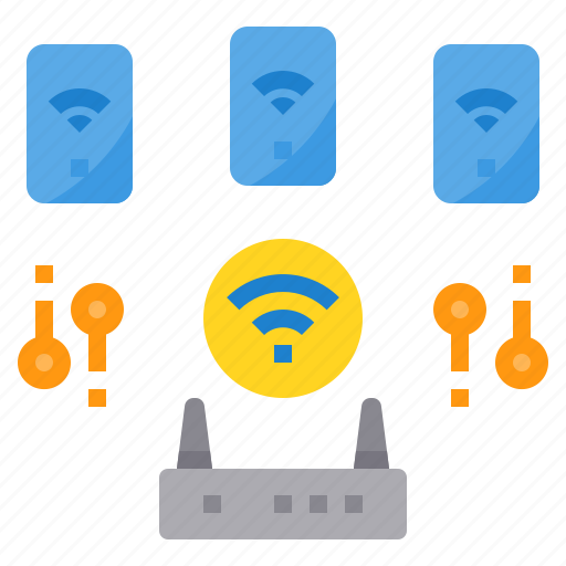 Networking, router, smartphone, transfer, wifi icon - Download on Iconfinder