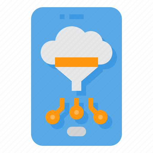 Cloud, filter, network, smartphone, technology icon - Download on Iconfinder
