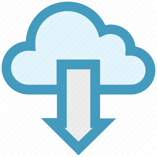 Cloud, cloud network, data, down arrow, download, downloading, storage icon - Download on Iconfinder