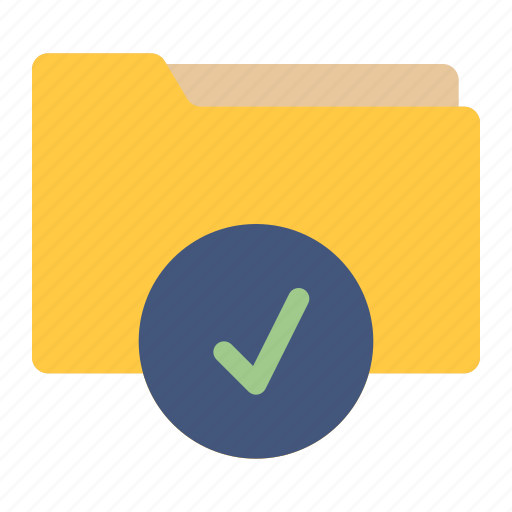 Folder, document, safe, secure, verified icon - Download on Iconfinder