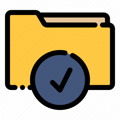 Folder, document, safe, secure, verified icon - Download on Iconfinder