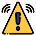 warning, connection, network, danger, notification